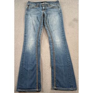 Serfontaine Jeans Womens 27x31 Blue Denim Bootcut Faded Low Rise Western